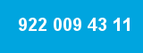 922 009 43 11